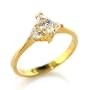 Jewelry - 0.5 Carat Clear CZ Gold Tone Ring