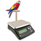 ZIEIS | Professional Breeder Edition - Digital Bird Scale | K15-AVB-1Q | Mounted Wooden T Perch | Stainless Steel Platform and Chick Bowl | Built-in Rechargeable Battery | 1.0 Gram or 0.05 Ounce Accuracy | 7000 Gram or 240 Ounce Capacity