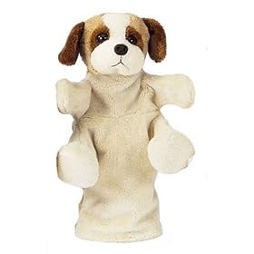 St Bernard Dog Hand Puppet - Natural