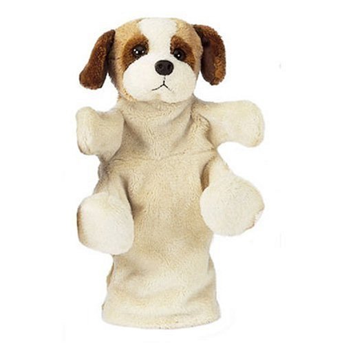 St Bernard Dog Hand Puppet - Natural
