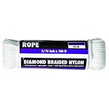 Rope King DBP-316100 Diamond Braided Poly Rope 3/16 inch x 100 feet