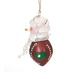 Michigan State Spartans NCAA Acrylic Football Snowman Ornament (2.75)
