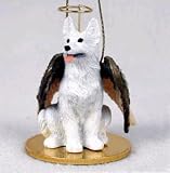 GERMAN SHEPHERD DOG White Resin Angel TINY FIGURINE DTA08C