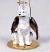 GERMAN SHEPHERD DOG White Resin Angel TINY FIGURINE DTA08C
