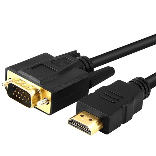 6FT VGA Male to HDMI Male Heavy Duty Cable For PC TV
