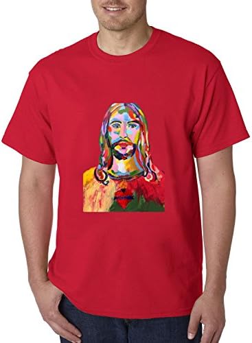 Li Quan Fa Jesus Painting Classic Print Pleasures Tri Short Sleeve Mens T-shirt Size L