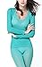 LANBAOSI Women's Round Neck Stretch Seamless Top & Bottom Thermal Underwear Set