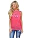 OVERMAL Women Summer Vest Top Sleeveless Blouse Casual Tank Tops Shirt Lace (XL, Hot Pink)
