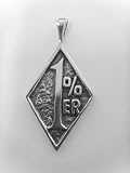 1%er Sterling Silver Harley Biker Outlaw Pendant
