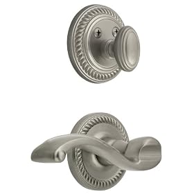 Grandeur GS72-LH-NEWPRT-SN Newport Handleset Interior with Portofino Lever Left Handed,... by Grandeur