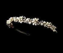 Big Sale Hedy Flower Leaf Garden Pearl Rhinestone Wedding Bridal Headband Tiara