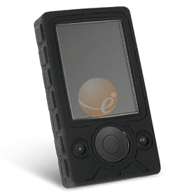 Eforcity Premium Heavy Duty Durable Protection Silicone Skin Case for Microsoft Zune 30GB mp3 player, Solid JET Black with Access to ALL Buttons