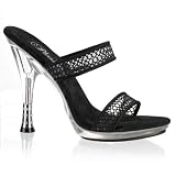 Glitzy-502-2, 5 Inch Embossed Cone Heel Slide