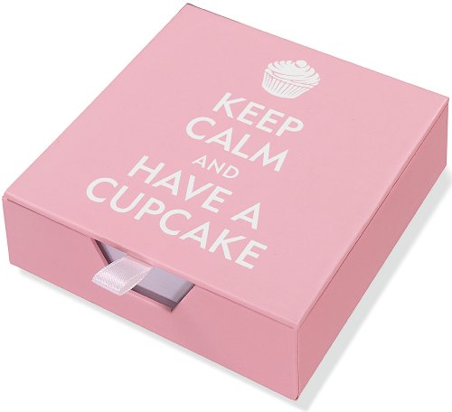 Non Basic Stock Line Keep Calm and Have a Cupcake Designer Desk Notes