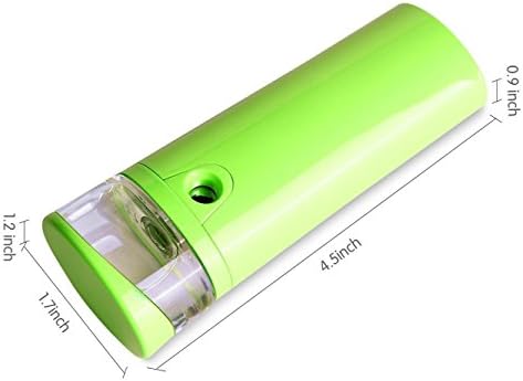 DreamL Multifunctional 2-in-1 Air Purifier Nanometer Mist Spray Humidifier 2600mAh Power Bank External Battery Charger for Smart Devices (Green)