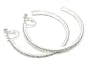Gorgeous LARGE Austrian Crystal BLING Hoop Clip On/Screw Back Earrings Silver Tone ~ YOUR CHOICE OF SIZE!