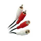 APM - Cordon 2 Rca Mâles / 2 Rca Femelles - 5 M - Gold