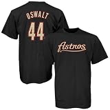 Majestic Houston Astros #44 Roy Oswalt Players Black T-shirt