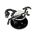 Litko Game Accessories Skeletal Steed Character Mount with 40mm Circular Base, Black
