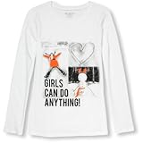 THE CHILDREN'S PLACE(ザ・チルドレンズプレイス) グリッタースノーデイグラフィックティ ホワイト トップス長袖Tシャツ 14歳【並行輸入】