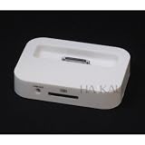 iPhone Dock式充電スタンド ドックスタンド クレードル ホワイト Dock for iPhone 4S/4/3GS/iPod