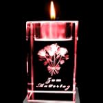 3D LED Laser Kristall Glasblock Teeli...