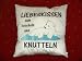 Kuschelkissen Eisbär mit Stickerei - Größe 38 cm