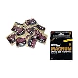Trojan MAGNUM LARGE SIZE Latex Condoms Lubricated 36 ea and Trustex Chocolate Flavored Premium Latex Condoms Lubricated 24 condoms Safe Sex Kit