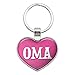 Metal Keychain Key Chain Ring Pink I Love Heart Names Female O - Oma