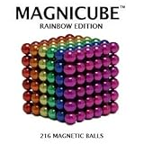 Magnicube Magnet Balls Rainbow Edition {Red, Orange, Yellow, Green, Blue, Purple} 216 Piece Magneti