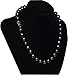 Tahitian Black Pearl Necklaces For Women - (Real South Sea Seawater Shell Pearls Simulated) 12mm