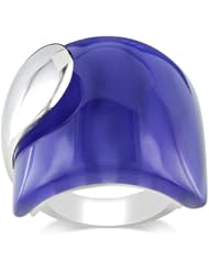 Sterling Silver Synthetic Blue Cats Eye Ring