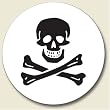 Skull and Crossbones Auto Coaster - Single Coaster for Your Car