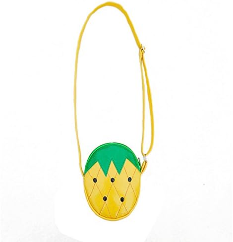 Holly Store Cute Girl Fruit Messenger Bag Coin Purse PU Lather Packet Bag Pineapple