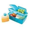 Sistema Slimline Quaddie Lunch Box, Aqua