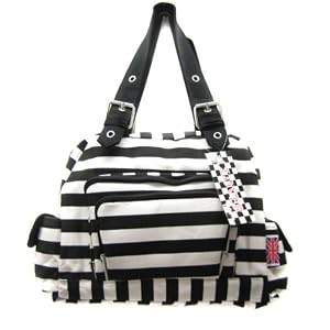 striped baby bag