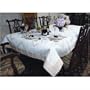 Violet Linen Dainty 1701-BE Dainty Embroidered Design Tablecloth in Beige Size: 70" W x 120" D