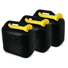 Kunststoff Kanister, 3er Set, Volumen: je 10 Liter (Lieferung ohne Inhalt) Inkl. Ausgieser - Schnorchel.