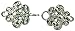Ornate Shiny Silver/nickel Finish Cloak Clasp