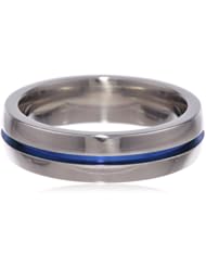 6mm Gray Titanium Flat Ring with Thin Colored Anodized Color Inlay Center