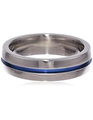 6mm Gray Titanium Flat Ring with Thin Colored Anodized Color Inlay Center