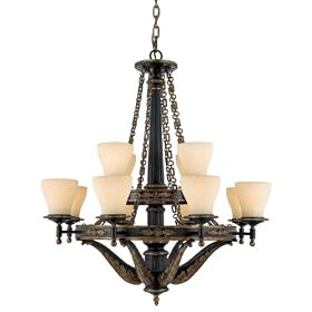 Imperial Collection Twelve Light Two Tier Chandelier by Quoizel