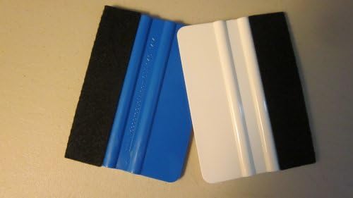(2) FELT EDGE SQUEEGEE "WHITE & BLUE" 4"