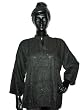Women's Top Kurti-Indian Women's Clothing Black cotton sequin Embridered Work Size L Free Shipping