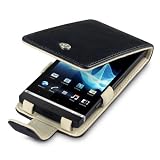 SONY XPERIA S TERRAPIN ECHTES LEDER TASCHE CASE H�LLE IN SCHWARZ, QUBITS RETAIL VERPACKUNGvon "QUBITS"