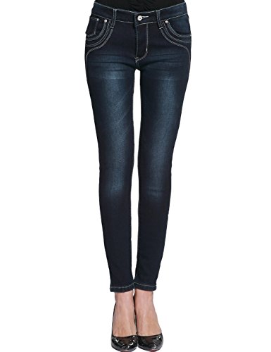 Camii Mia Women's Denim Slim Fit Fleece Jeans