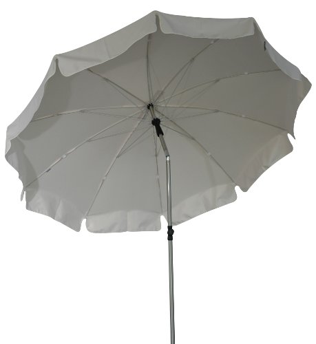Zangenberg 61120_441 Sonnenschirm Windbreaker Sylt 200 cm, rund, 10-teilig, natur Preisvergleich