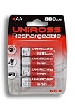 Uniross RB100880 AA 800mAh NiCd Batteries - 4 Pack