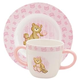 Gund Plate/Cup Porcelain Gift Set Girl