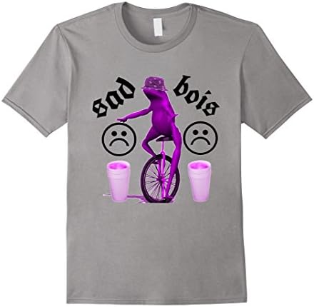 Men's Dat Boi Sad Boi s Meme frog T Shirt XL Slate